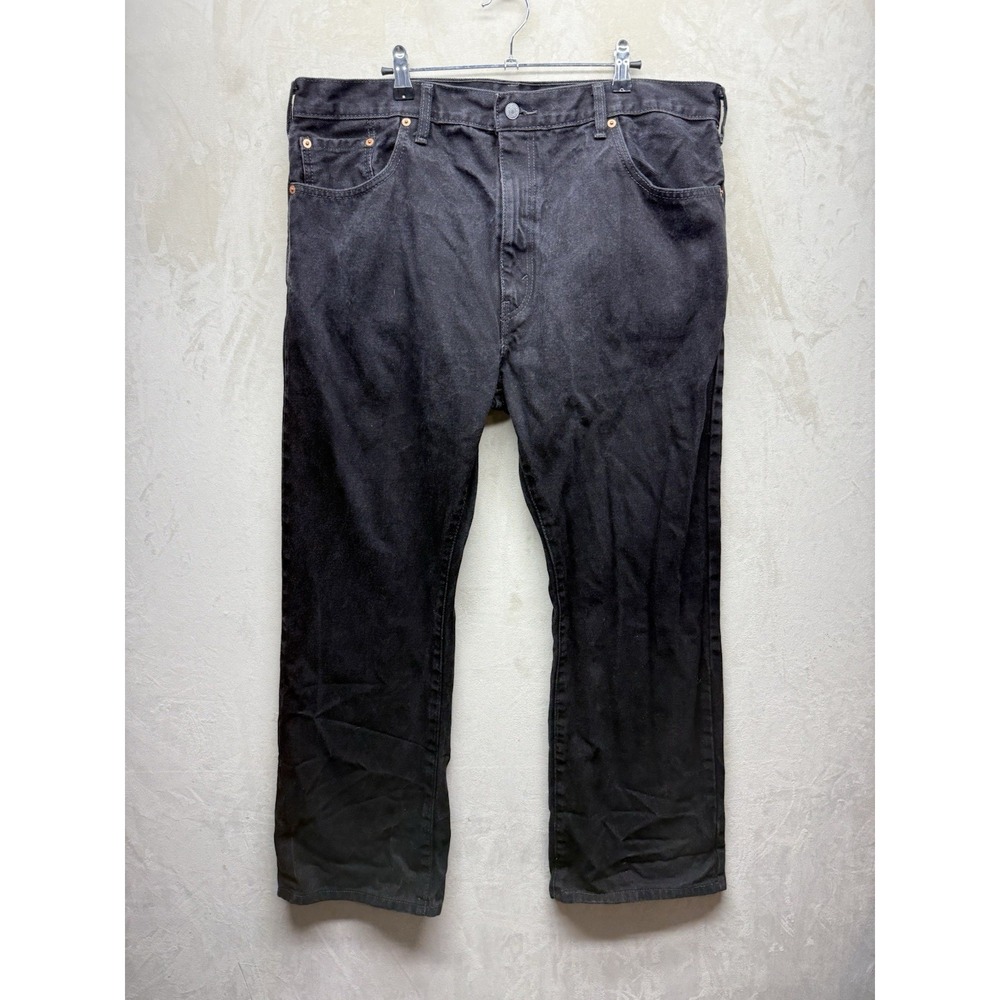 Levi's 517 Jeans Men's 40x30 Bootcut Black Dark Wash Denim Pants Red Tab Cowboy